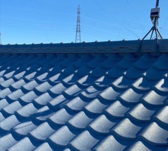 佐倉市で瓦屋根の屋根防水塗装工事を行いましたの施工後写真