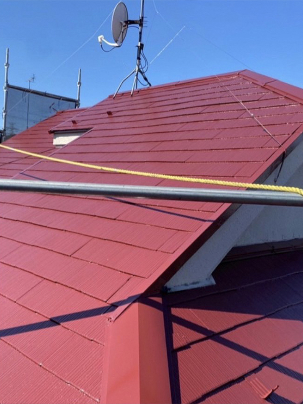 野田市で屋根塗装と棟板金・貫板交換を行いましたの施工後写真
