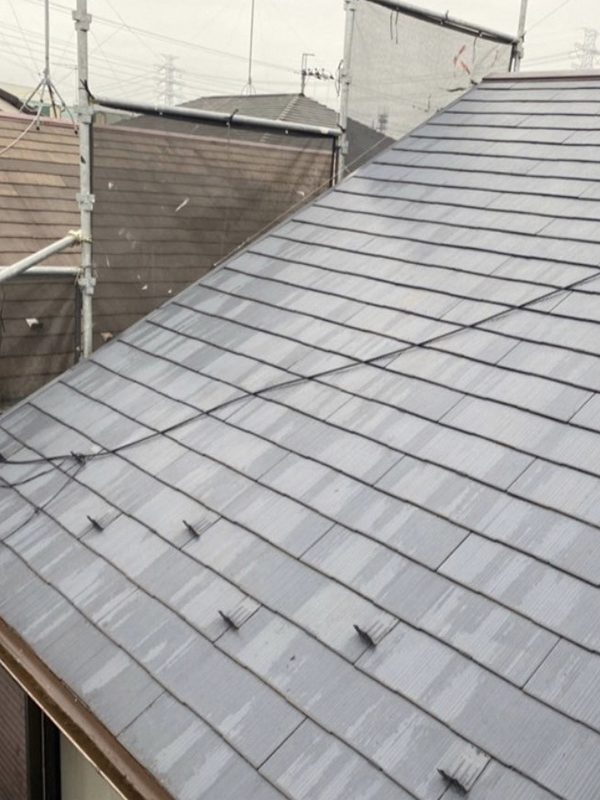野田市で屋根塗装と棟板金・貫板交換を行いましたの施工前写真