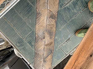 貫板交換・屋根防水塗装工事　下屋根貫板撤去