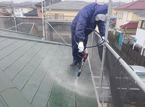 貫板交換・屋根防水塗装工事　高圧洗浄