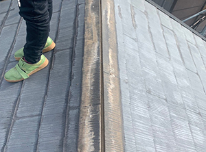 木更津市の貫板交換工事・屋根塗装　貫板撤去