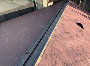 東金市で屋根塗装と貫板交換工事　貫板新設