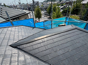 羽生市でカバー工法（屋根重ね葺き）の屋根修理　施工前写真