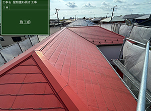 市原市のカバー工法（屋根重ね葺き工事）　施工前写真